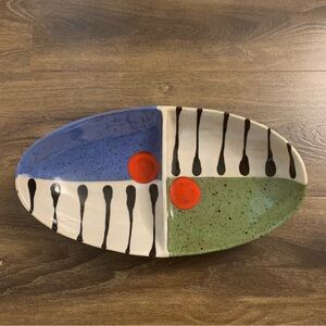 Jack Charney Signed Studio Modern Abstract  Art Platter